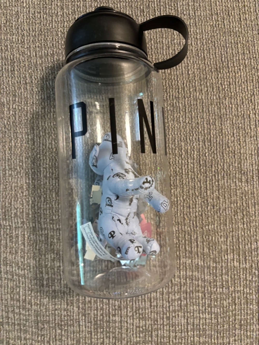 Pink water bottle